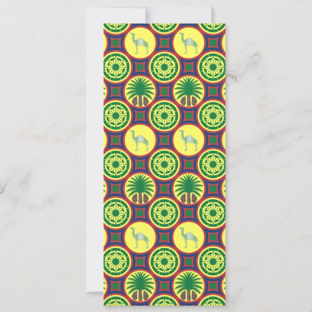 Jamahiri ® Libya | Africa Pattern  Inbjudningar (Framsida)