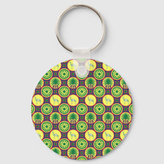 Jamahiri ® Libya | Africa Pattern  Nyckelring