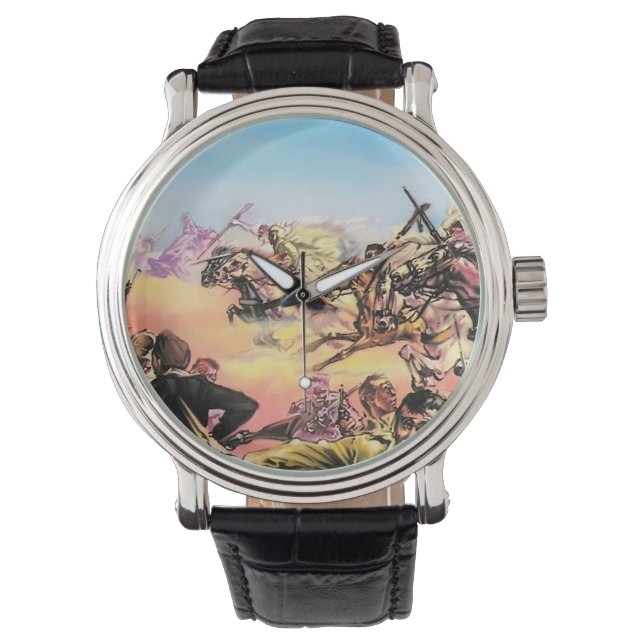Jamahiri ® Libyen | Striden mot Gardabia (Illustr Armbandsur (Framsida)