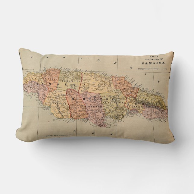 Jamaica 1901 lumbarkudde (Framsida)