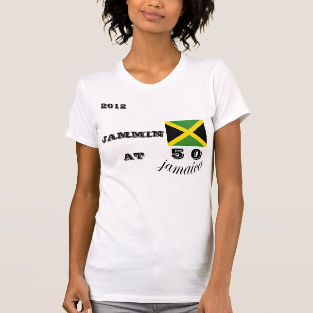 Jamaica 2012 Jammin skjorta för 50 T Shirt (Framsida)