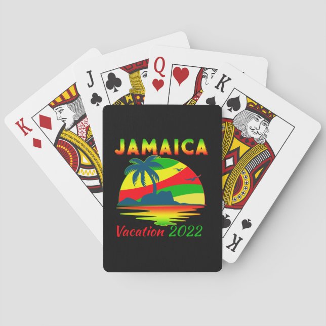 Jamaica 2022 Cruise Vacation Group Matching  Casinokort (Baksidan)