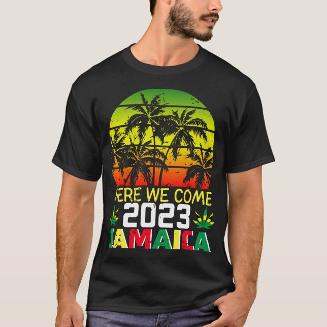 Jamaica 2023 Här Kom Manar T-Shirt (Framsida)