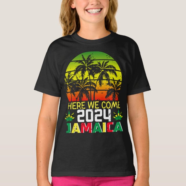 Jamaica 2024 Här är Kom Girl Girl T-Shirt (Framsida)