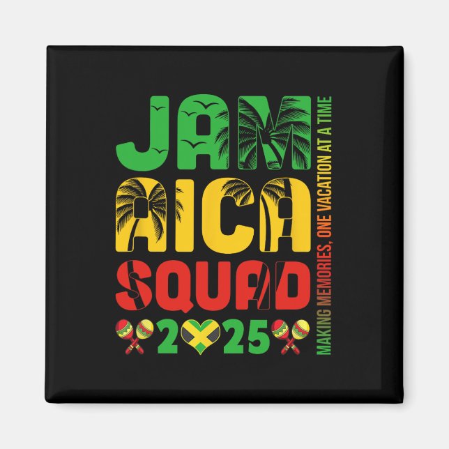 Jamaica 2025 Vacation Resa Matching Family Squad G Magnet (Framsidan)