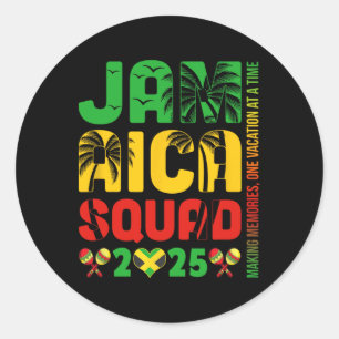 Jamaica 2025 Vacation Resa Matching Family Squad G Runt Klistermärke