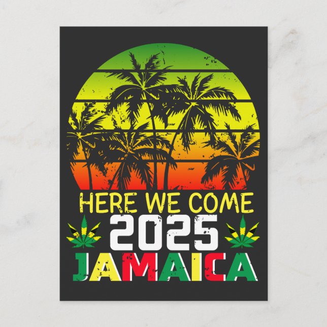 Jamaica 2025 Vi Kommer Hit Vykort (Framsida)