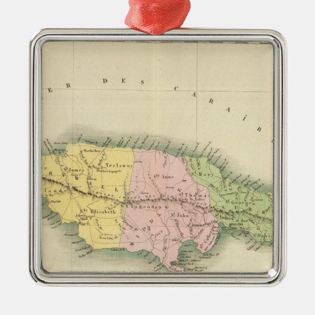 Jamaica 2 julgransprydnad metall (Framsidan)