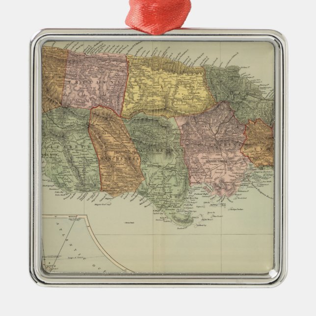 Jamaica 2 julgransprydnad metall (Framsidan)