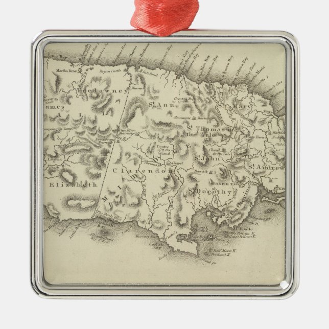 Jamaica 3 julgransprydnad metall (Framsidan)