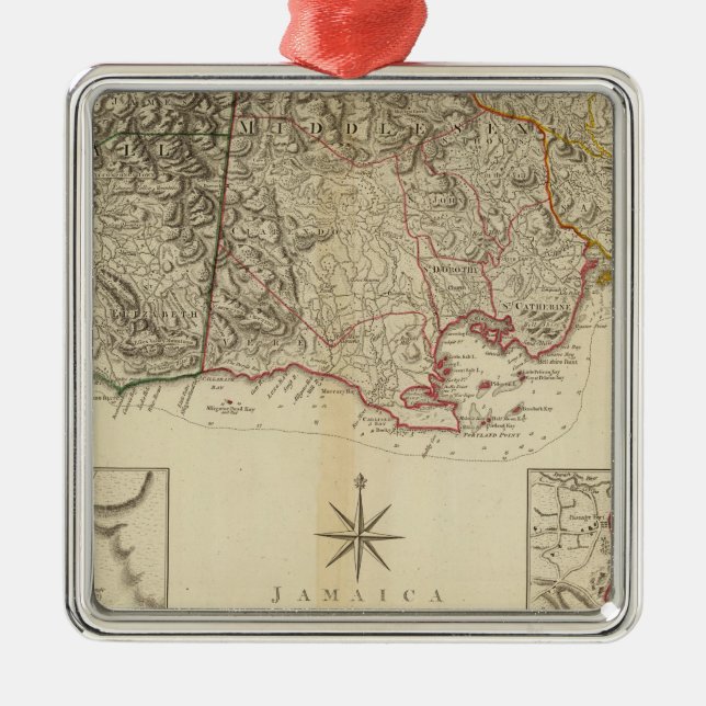 Jamaica 4 julgransprydnad metall (Framsidan)