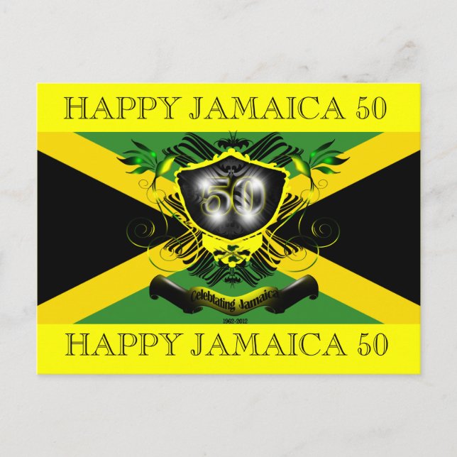 Jamaica 50 Firande vykort (Framsida)