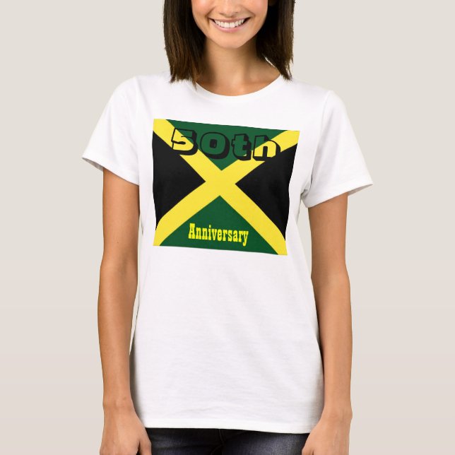 Jamaica 50th anniversary-independ women's t-shirts (Framsida)