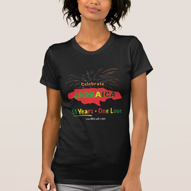 Jamaica 50th årsdag vid Roxanne/Swellhead T Shirt (Framsida)