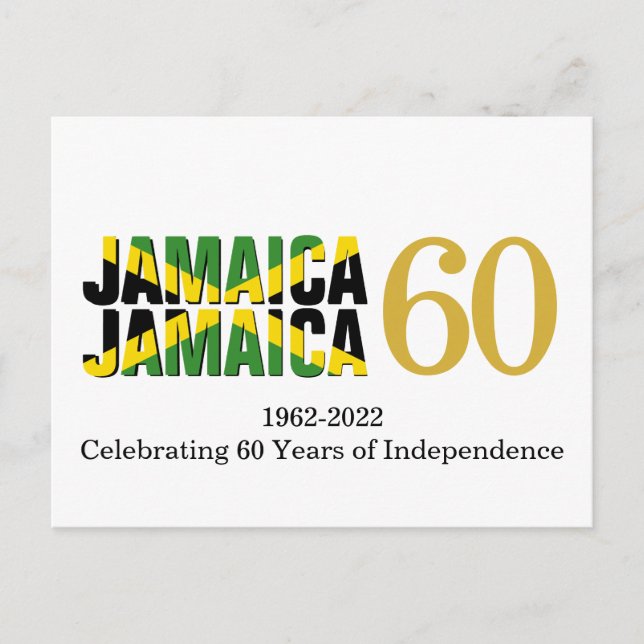 JAMAICA 60-årsjubileum för självständighet Vykort (Framsida)
