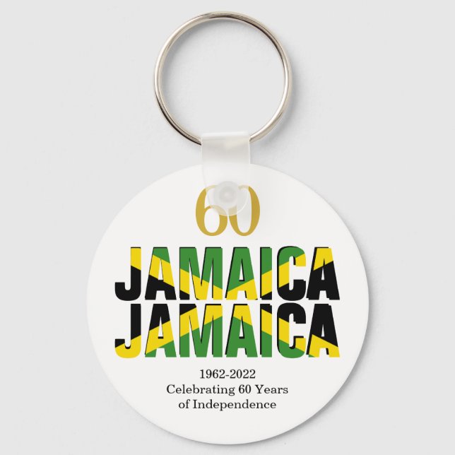 JAMAICA 60-årsjubileum Självständighet Nyckelring (Framsida)