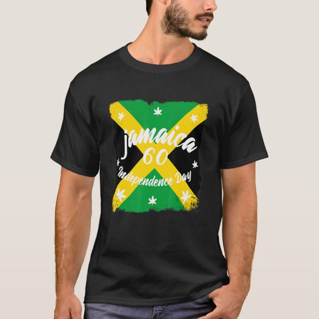 Jamaica 60:e Independence day Jamaica 60 Anniversa T Shirt (Framsida)