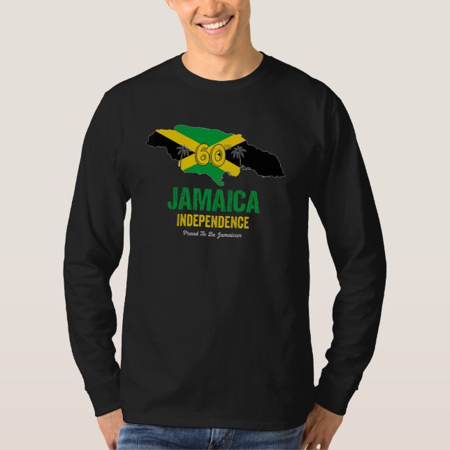 Jamaica 60th Celebration Independence Proud Jamaic T Shirt (Framsida)