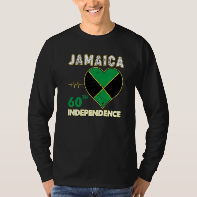 Jamaica 60th independence Day 1962 2022 Jamaican M T Shirt (Framsida)