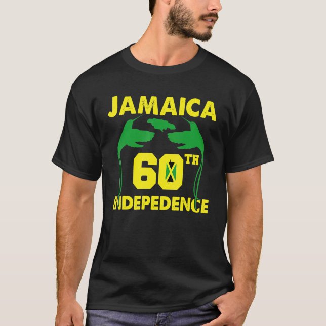 Jamaica 60th Independence Proud To Be Jamaican 7 T Shirt (Framsida)