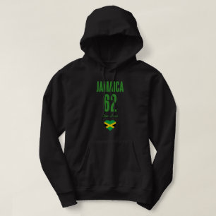 Jamaica 62 One Kärlek Jamaican Flagga Hoodie