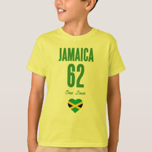 Jamaica 62 One Kärlek Jamaican Flagga T Shirt