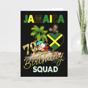 Jamaica 70-års födelsedagsbesättning 70-åriga tjej kort