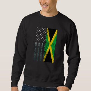 Jamaica American Grows Jamaican Roots Carribön Pr Lång Ärmad Tröja