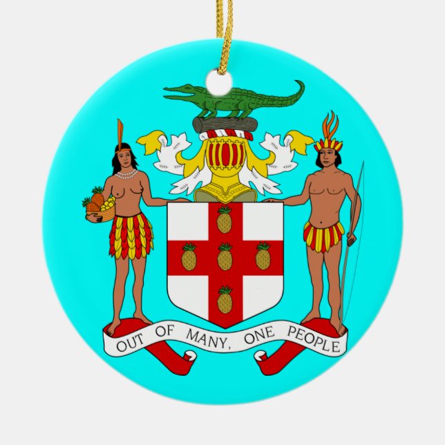 JAMAICA* Anpassningsbar Jul Ornament (Framsidan)