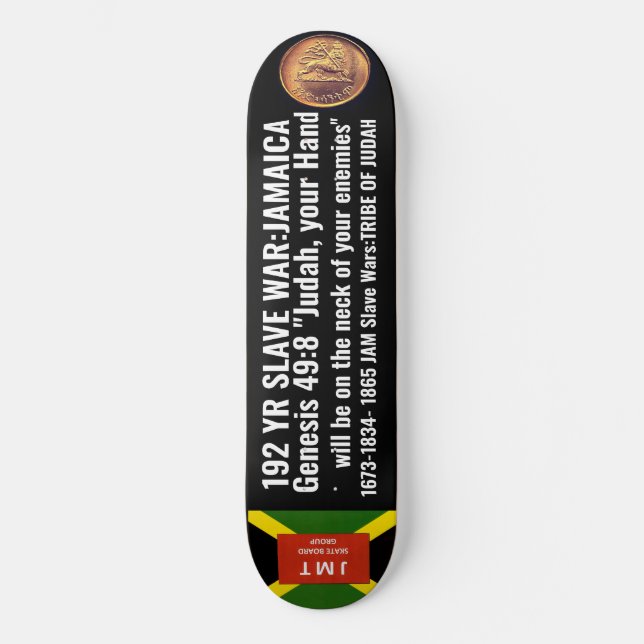 JAMAICA AUG 1 1834. 8 1/4-tums Skateboard Deck (Framsida)