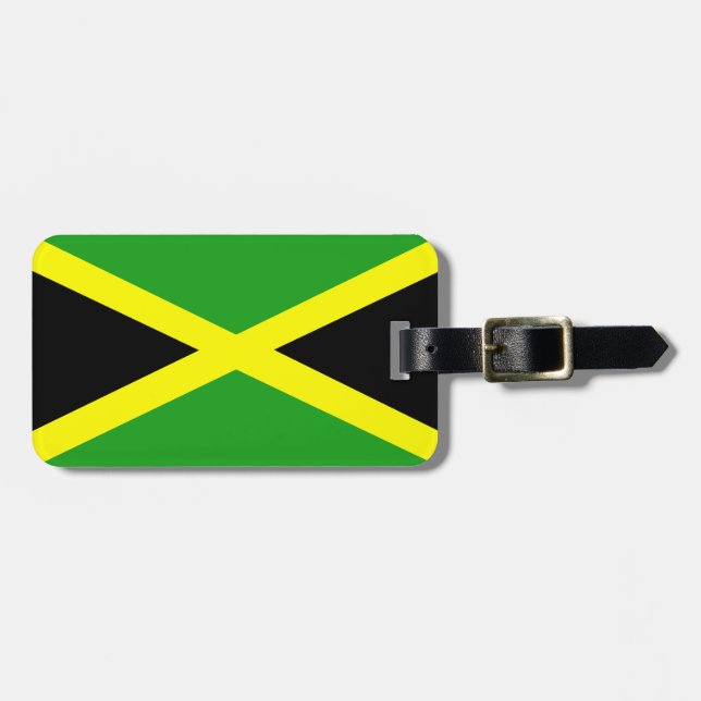 Jamaica bagagemärkre (tillfoga din kontakt info), bagagebricka (Horisontell Framsida)
