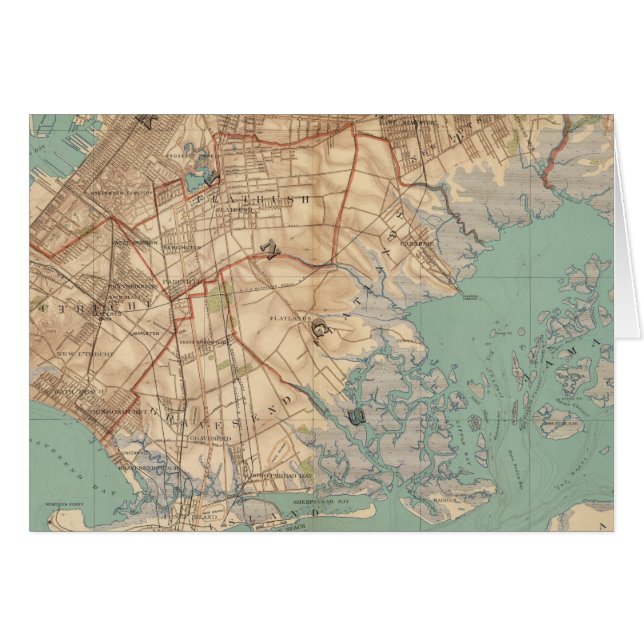 Jamaica Bay och Brooklyn Hälsningskort (Framsidan Horizontal)