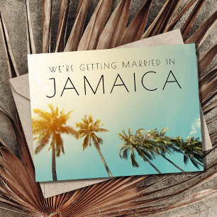 Jamaica Beach Destination Wedding Datumdatum Meddelande Vykort
