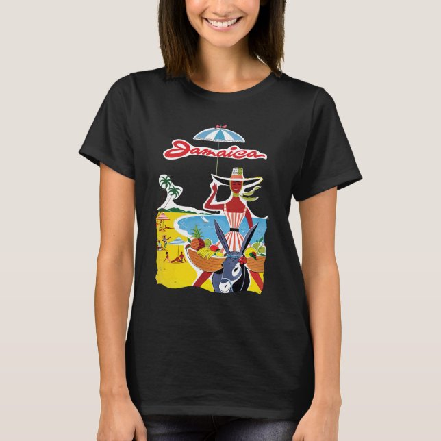 Jamaica Beach Sun Retro Resa T-Shirt (Framsida)