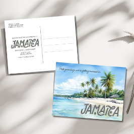 Jamaica Beach Wedding Spara datumet Meddelande Vykort