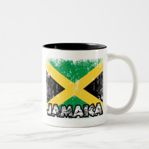 Jamaica - bekymrad flaggamugg Två-Tonad mugg