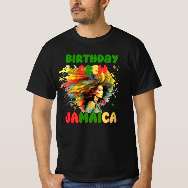 Jamaica Birthday Girl Matching Crew Travel Group T Shirt (Framsida)