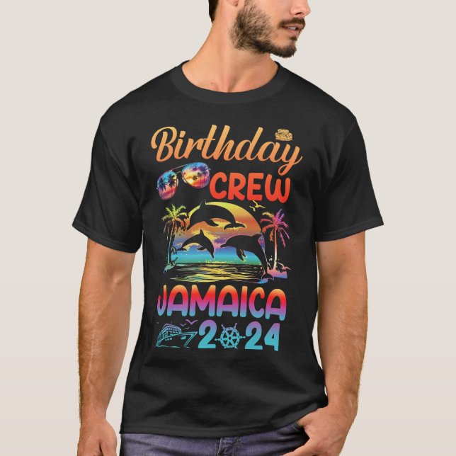 Jamaica Birthday Resa Vacation 2024 Matching Group T Shirt (Framsida)