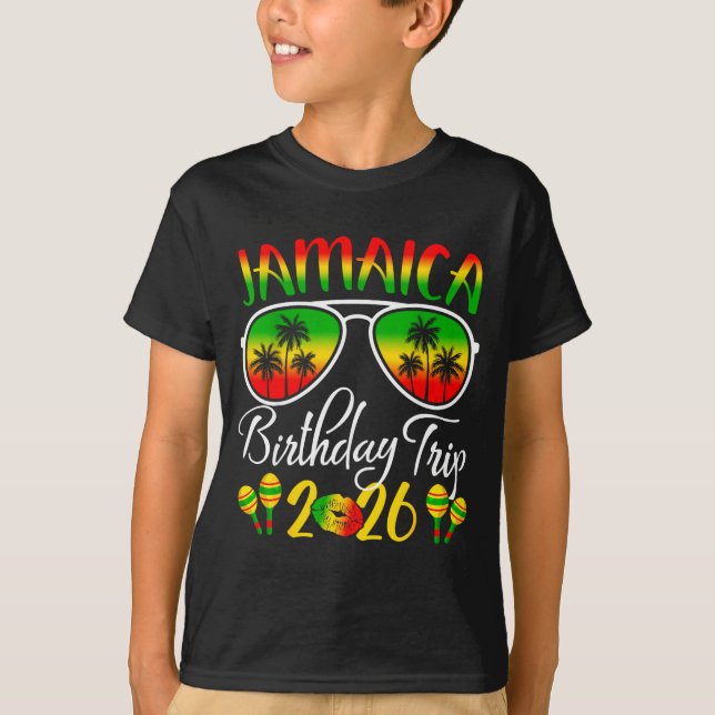 Jamaica Birthday Trip Vacation Summer 2026 Outfit  T Shirt (Framsida)