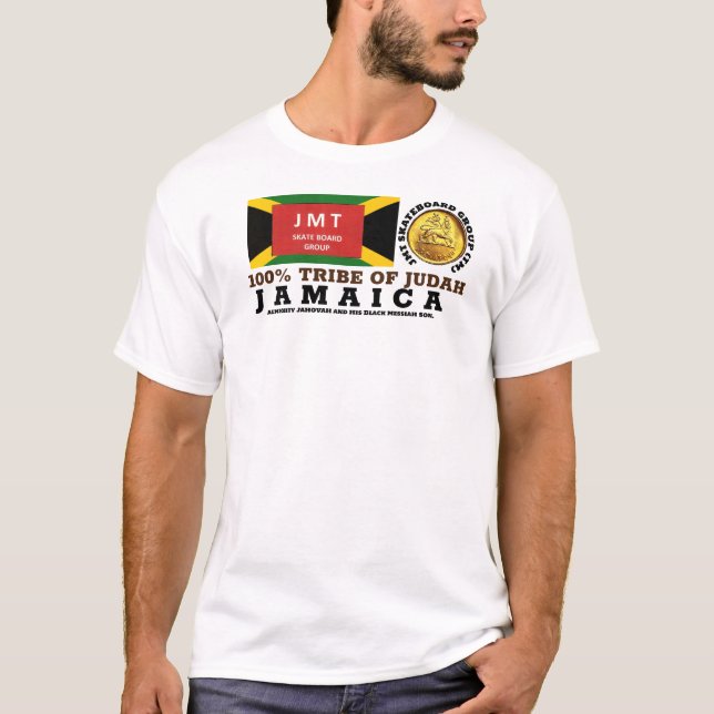 JAMAICA /BLACK MESSAH /JAH Manar Basic T-Shirt (Framsida)