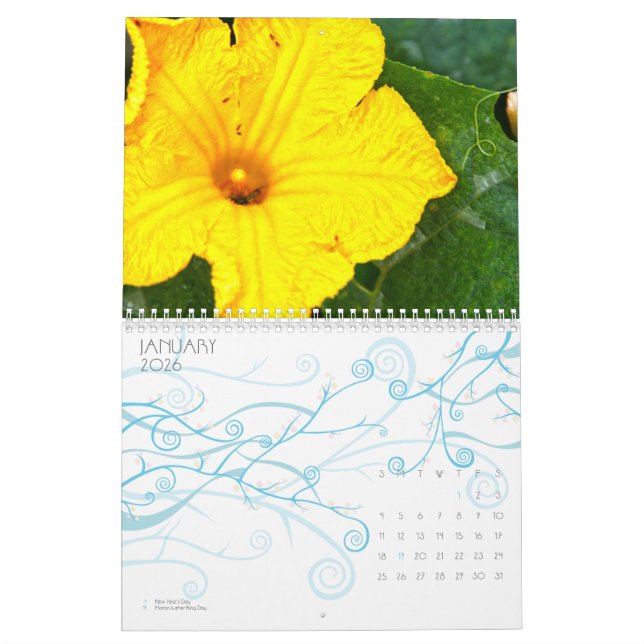 Jamaica blommakalender kalender (Jan 2026)