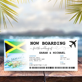 Jamaica Boarding Pass Destination Wedding Inbjudningar