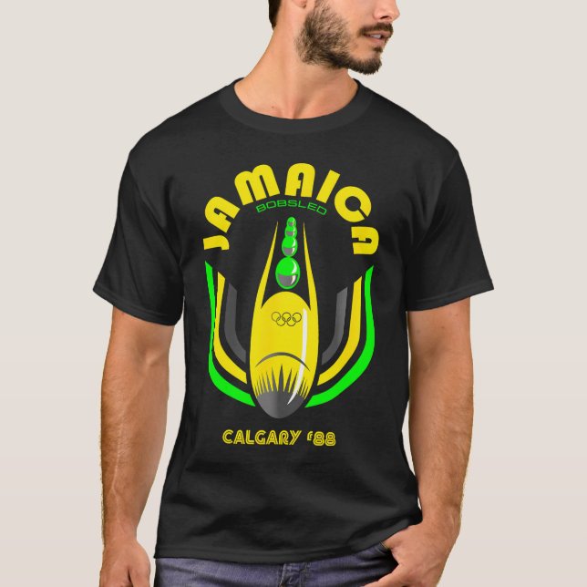 Jamaica Bobsled Team 1988 T Shirt (Framsida)