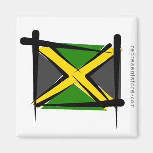 Jamaica borstar flagga magnet