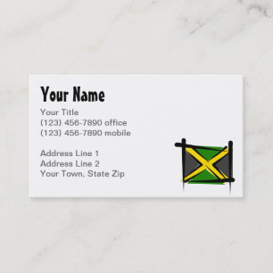 Jamaica borstar flagga visitkort