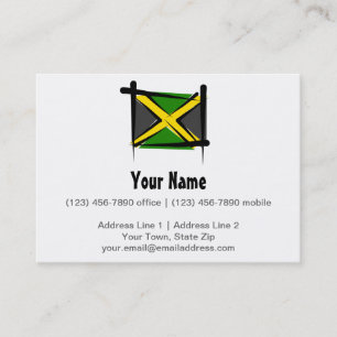 Jamaica borstar flagga visitkort
