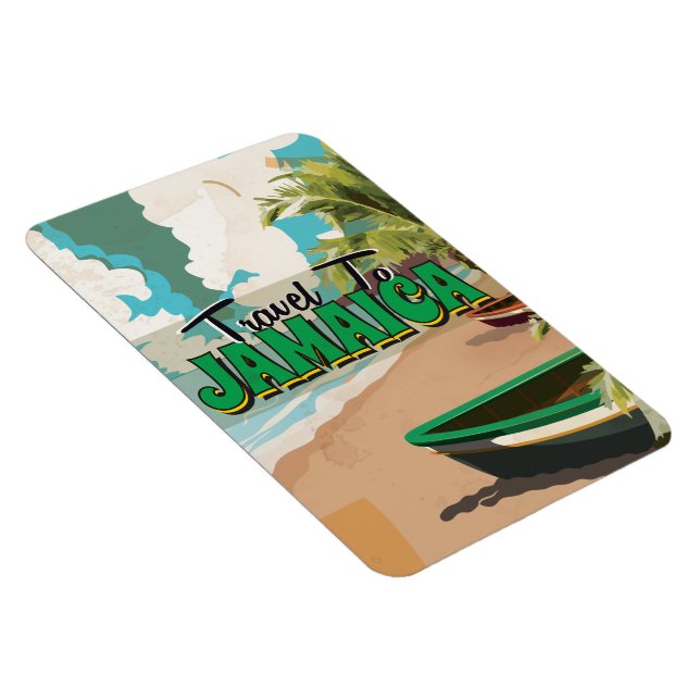 Jamaica Bröllop Vintage resor poster Magnet (Högersidan)