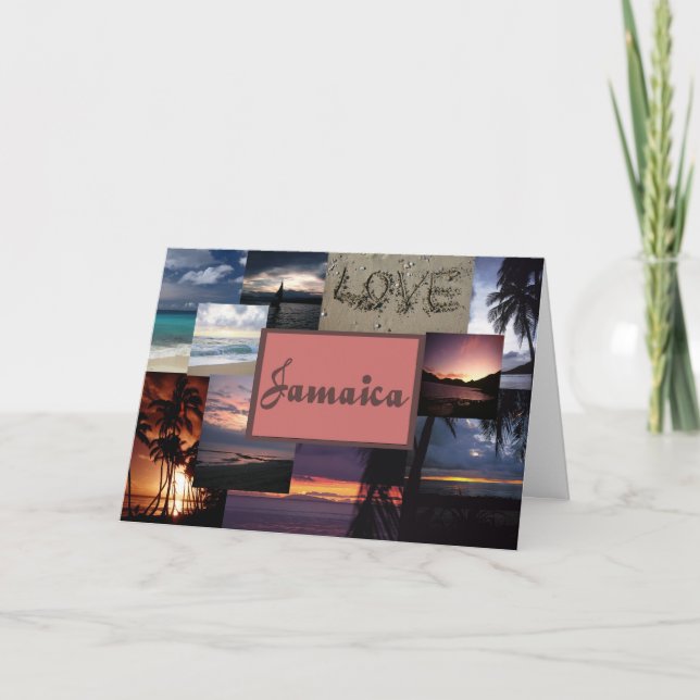Jamaica bröllopsinbjudan inbjudan (Framsida)