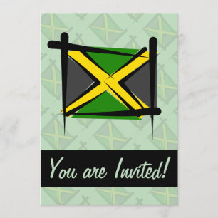 Jamaica Brush Flagga Inbjudningar