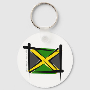 Jamaica Brush Flagga Nyckelring